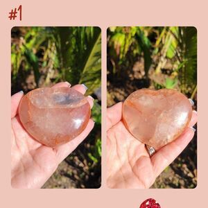 Fire Quartz Crystal Heart